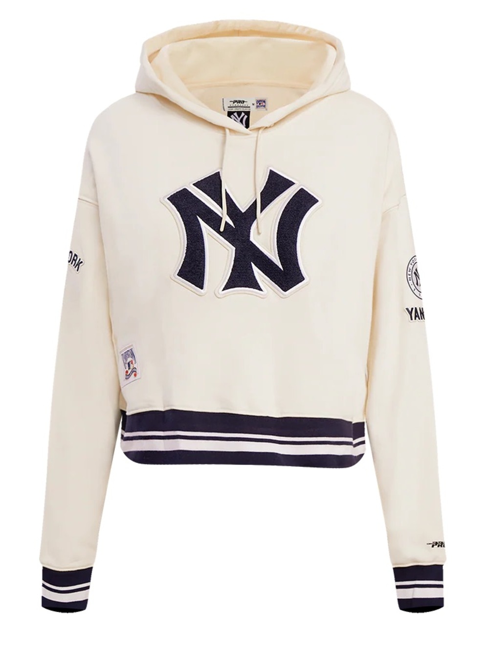 MLB NEW YORK YANKEES RETRO CLASSIC WOMEN'S CROPPED PULLOVER HOODIE